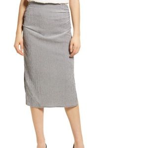 Halogen textured midi skirt